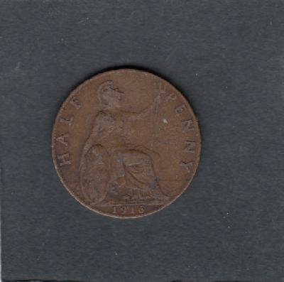 Beschrijving: 1/2 Penny GEORGIUS V  